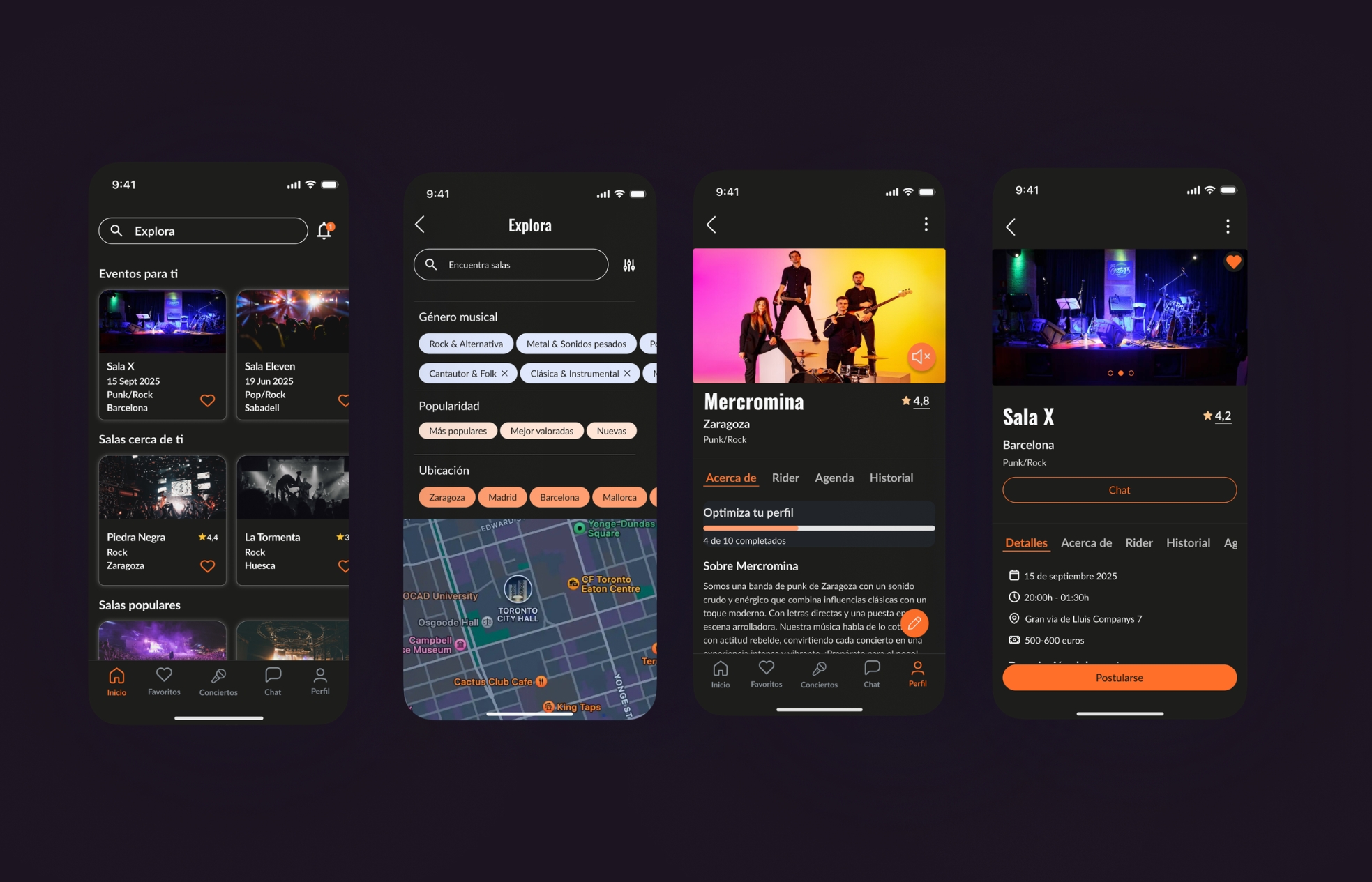 Final LOUD! product screens